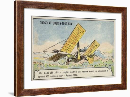 Langley's Aluminium Flying Machine Which Flew 900 Metres over the Potomac River, USA, 1896-null-Framed Giclee Print