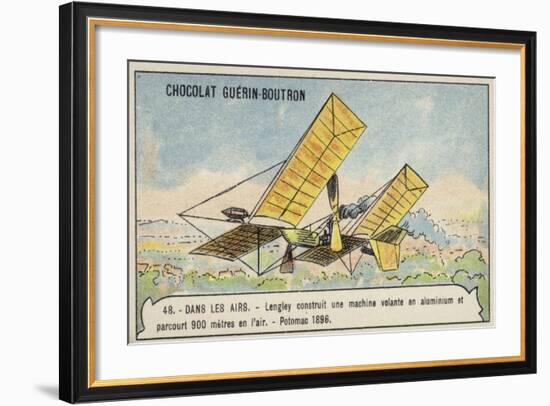 Langley's Aluminium Flying Machine Which Flew 900 Metres over the Potomac River, USA, 1896-null-Framed Giclee Print