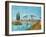 Langlois Bridge at Arles-Vincent van Gogh-Framed Giclee Print