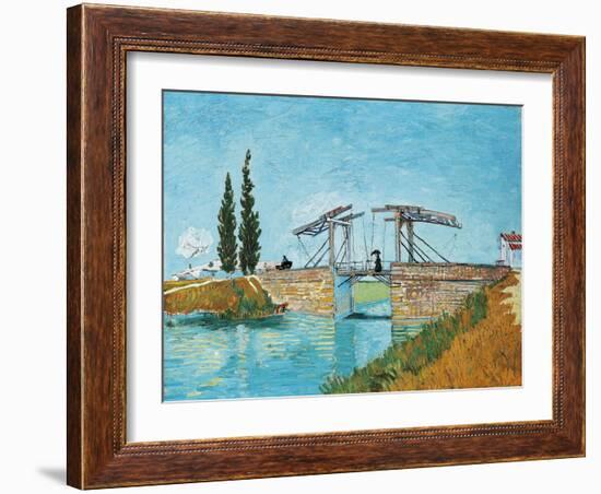 Langlois Bridge at Arles-Vincent van Gogh-Framed Giclee Print