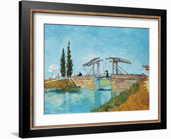 Langlois Bridge at Arles-Vincent van Gogh-Framed Giclee Print