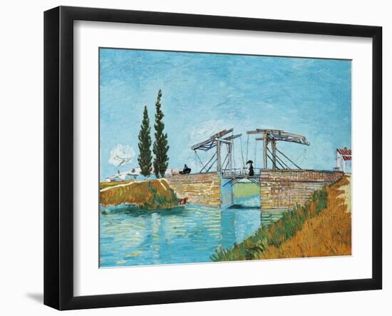 Langlois Bridge at Arles-Vincent van Gogh-Framed Giclee Print