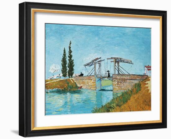 Langlois Bridge at Arles-Vincent van Gogh-Framed Giclee Print