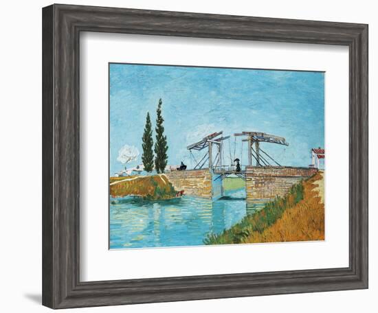 Langlois Bridge at Arles-Vincent van Gogh-Framed Giclee Print