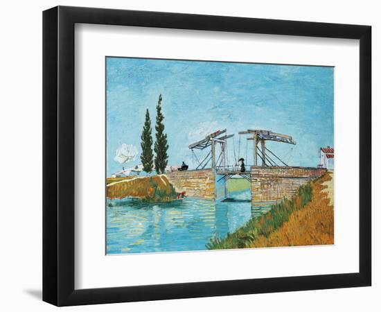 Langlois Bridge at Arles-Vincent van Gogh-Framed Giclee Print