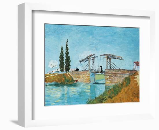 Langlois Bridge at Arles-Vincent van Gogh-Framed Giclee Print