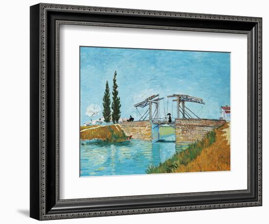 Langlois Bridge at Arles-Vincent van Gogh-Framed Giclee Print