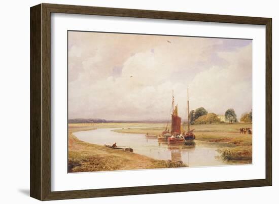Langrick Ferry on the River Witham Near Boston, Lincolnshire-Peter De Wint-Framed Giclee Print