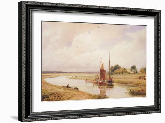 Langrick Ferry on the River Witham Near Boston, Lincolnshire-Peter De Wint-Framed Giclee Print