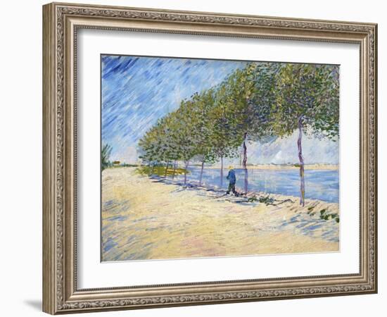 Langs De Seine (Along the Seine)-Vincent van Gogh-Framed Giclee Print
