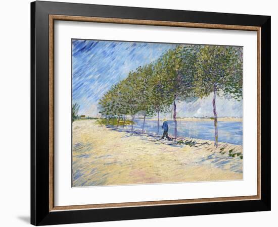 Langs De Seine (Along the Seine)-Vincent van Gogh-Framed Giclee Print