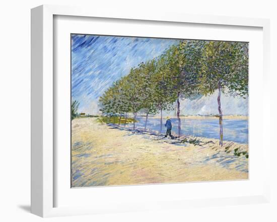 Langs De Seine (Along the Seine)-Vincent van Gogh-Framed Giclee Print