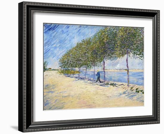 Langs De Seine (Along the Seine)-Vincent van Gogh-Framed Giclee Print