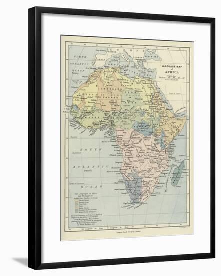 Language Map of Africa-null-Framed Giclee Print