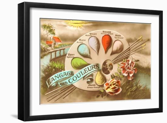 Language of Colors in French-null-Framed Art Print