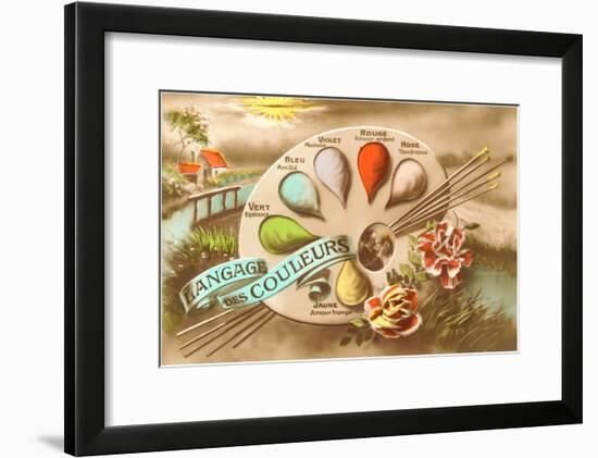 Language of Colors in French-null-Framed Art Print