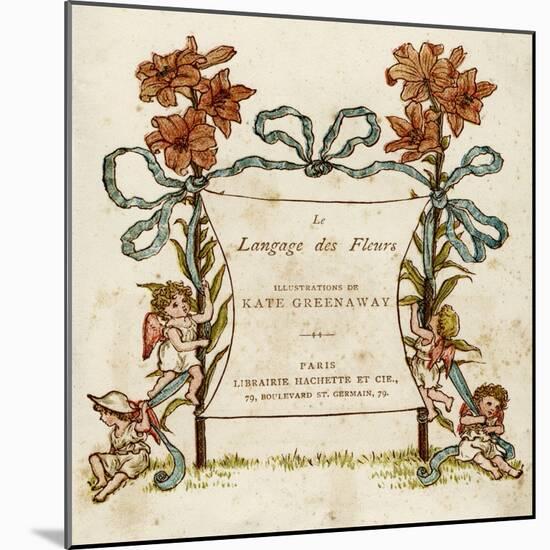 Language of Flowers-Kate Greenaway-Mounted Art Print