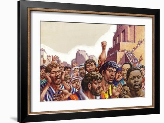 Language Problems During the Building of the Tower of Babel-Pat Nicolle-Framed Giclee Print