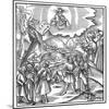 Languages: Moses Receiving from God the Tablets of the Law in Hebrew, 1512-null-Mounted Giclee Print