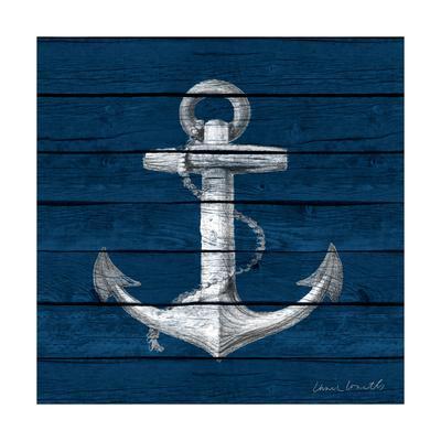 Anchor New York Coastal Icon 36x54 Giclee Gallery Print, Wall Decor Travel Poster Teal