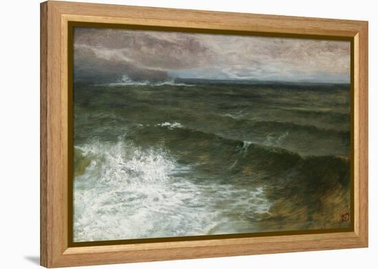 Lannacombe Bay, Start Point in the Distance (Oil on Board)-George Vicat Cole-Framed Premier Image Canvas