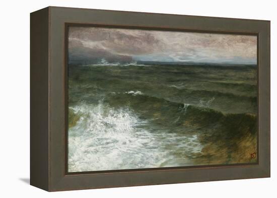 Lannacombe Bay, Start Point in the Distance (Oil on Board)-George Vicat Cole-Framed Premier Image Canvas