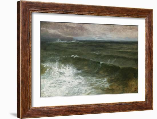 Lannacombe Bay, Start Point in the Distance (Oil on Board)-George Vicat Cole-Framed Giclee Print