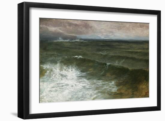 Lannacombe Bay, Start Point in the Distance (Oil on Board)-George Vicat Cole-Framed Giclee Print