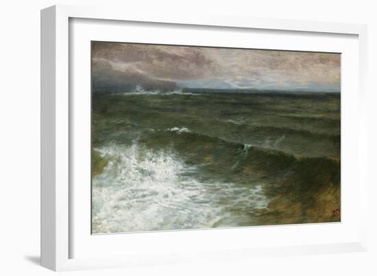 Lannacombe Bay, Start Point in the Distance (Oil on Board)-George Vicat Cole-Framed Giclee Print