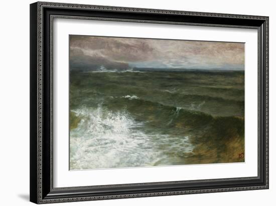 Lannacombe Bay, Start Point in the Distance (Oil on Board)-George Vicat Cole-Framed Giclee Print