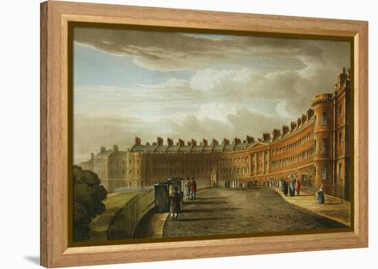 Lansdown Crescent, Bath, 1820-David Cox-Framed Premier Image Canvas