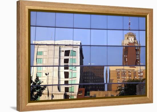 Lansing Downtown Reflected-benkrut-Framed Premier Image Canvas
