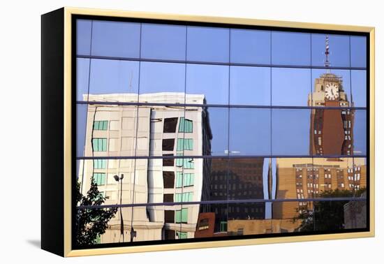 Lansing Downtown Reflected-benkrut-Framed Premier Image Canvas