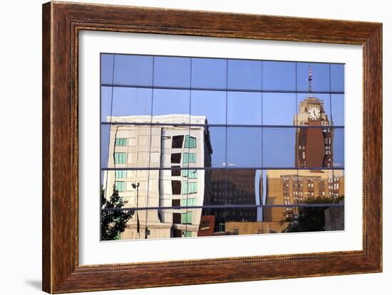 Lansing Downtown Reflected-benkrut-Framed Photographic Print