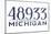 Lansing, Michigan - 48933 Zip Code (Blue)-Lantern Press-Mounted Art Print