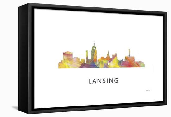 Lansing Michigan Skyline-Marlene Watson-Framed Premier Image Canvas