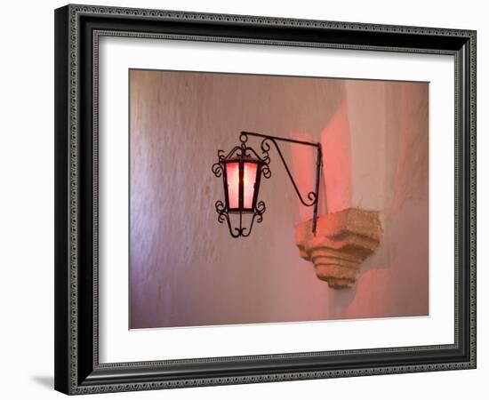 Lantern Inside a Church, Valladolid, Yucatan, Mexico-Julie Eggers-Framed Photographic Print