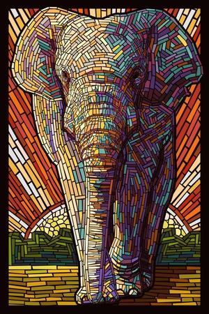 PAINTING DIGITAL EVRY AFRICAN ELEPHANT POSTER WALL ART PRINT PICTURE  LF2911 