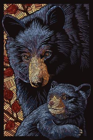 Bear - Paper Mosaic' Art Print - Lantern Press | Art.com