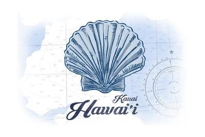 Coastal Icon Kauai Hawaii 24x36 Giclee Gallery Print, Wall Decor Travel Poster Whale Blue