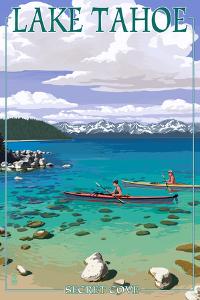 Lake Tahoe - Kayakers in Secret Cove by Lantern Press