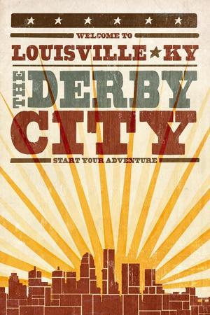 Louisville Print by Artprintsvicky Travel Poster Wall Art 