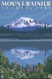 Long's Peak and Bear Lake - Rocky Mountain National Park-Lantern Press-Art Print