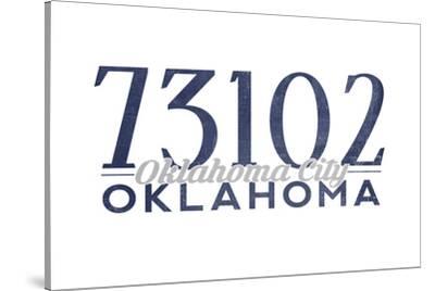 Oklahoma City, Oklahoma - 73102 Zip Code (Blue) Art Print