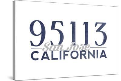 San Jose, California - 95113 Zip Code (Blue) Art Print - Lantern