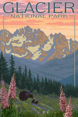 Spring Flowers, Glacier National Park, Montana' Art Print - Lantern Press |  Art.com