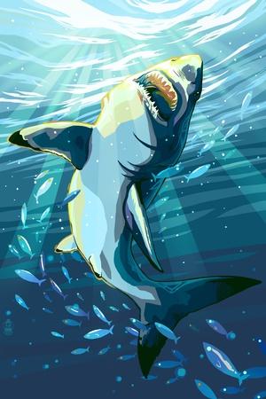 Shark Wall Art: Prints, Paintings & Posters | Art.com