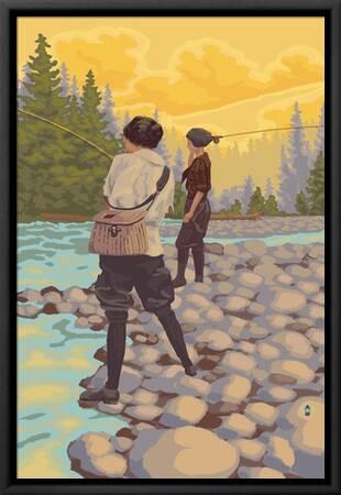 Fly Fishing framed-canvas Wall Art: Prints, Paintings & Posters