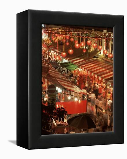 Lanterns and Stalls, Chinatown, Singapore, Southeast Asia-Charcrit Boonsom-Framed Premier Image Canvas