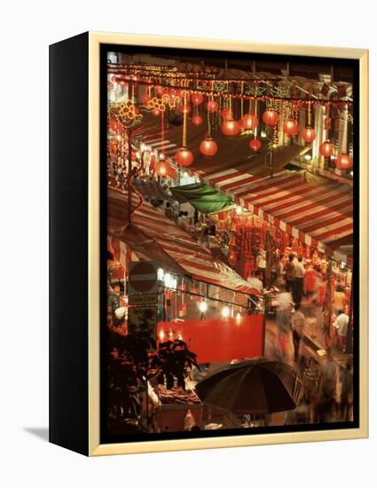 Lanterns and Stalls, Chinatown, Singapore, Southeast Asia-Charcrit Boonsom-Framed Premier Image Canvas